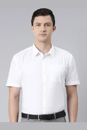 Chennis Men White Slim Fit Formal Shirt