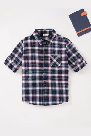 edheads Boys Tartan Checks Checked Cotton Casual Shirt