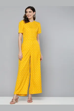 HERE&NOW Women Yellow Printed Top with Trousers
