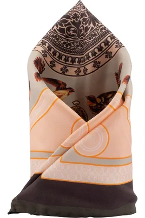 The Tie Hub Men Italian Passerine Birds Silk Pocket Square