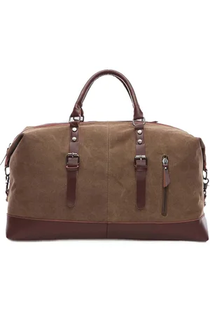 FUR JADEN Brown Solid Travel Duffel Bag