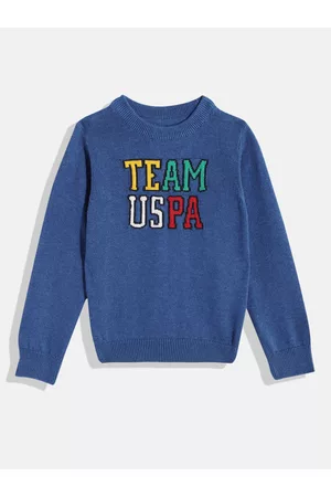 Ralph Lauren Boys Blue Brand Logo Printed Pullover