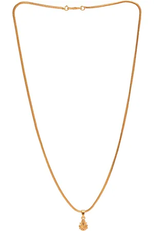 Jewar Mandi Gold-Plated Pendant With Chain