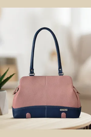 FOSTELO Pink & Blue Colourblocked Shoulder Bag