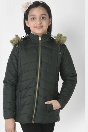 Crimsoune Club Girls Longline Hooded Padded Jacket
