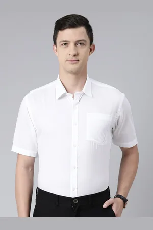 Chennis Men White Slim Fit Formal Shirt