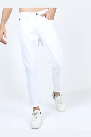 Ketch Men White Tapered Fit Stretchable Jeans