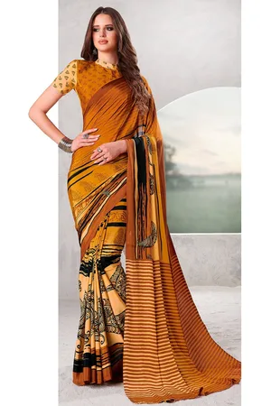 Kasak Ethnic Motifs Pure Crepe Saree