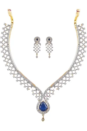 The Pari Classy Rhodium-Plated & AD Stone-Studded Jewellery Set