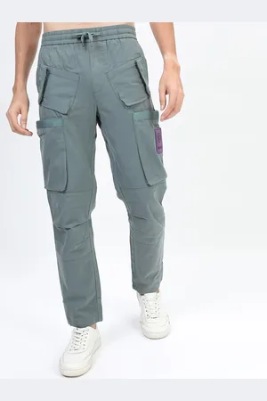 Ketch Men Green Cargos Trousers