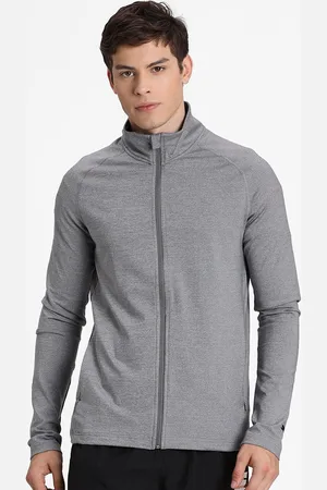 PUMA Men Grey Solid Sporty Jacket