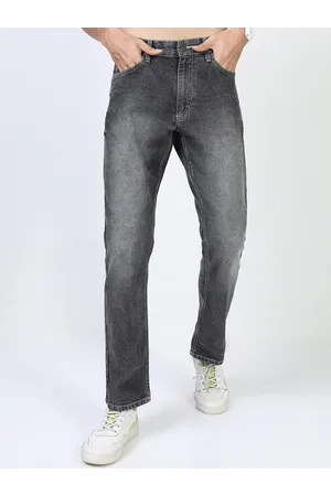 Ketch Men Grey Straight Fit Clean look Light Fade Stretchable Jeans