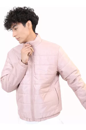 Ketch Men Mauve Solid Puffer Jacket
