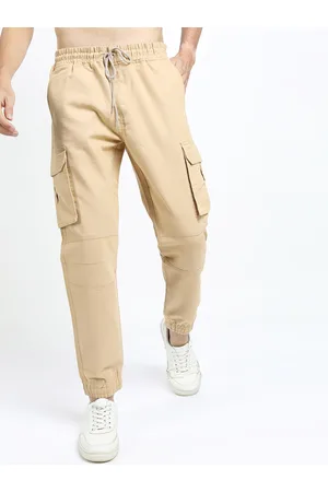 Ketch Men Beige Jogger Trousers