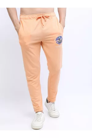 Ketch Men Peach Printed Track Pants