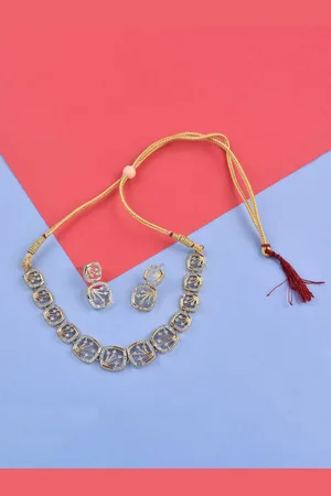 The Pari Rhodium-Plated AD-Studded Jewellery Set