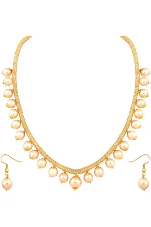 The Pari Gold-Plated Crystal Studded & Beaded Jewellery Set