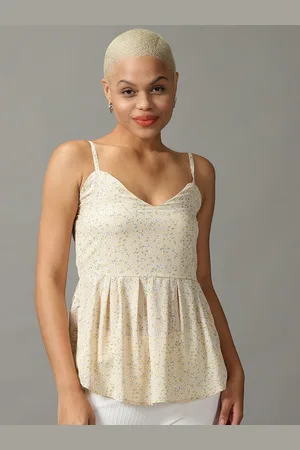 SHOWOFF Women Floral Printed Georgette Peplum Top