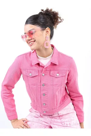 Ketch Women Crop Cotton Denim Jacket