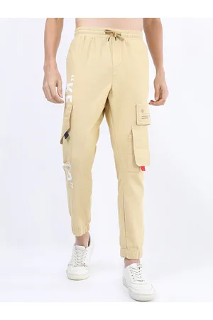 Ketch Men Beige Joggers Trousers
