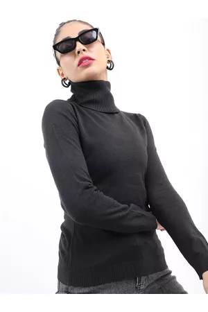 Ketch Women Black Acrylic Pullover