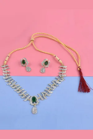 The Pari Gold-Plated AD-Studded Jewellery Set