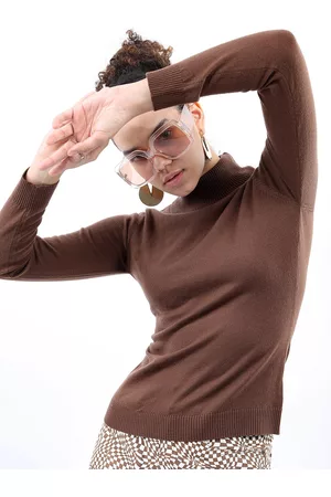 Ketch Women Turtle Neck Acrylic Pullover