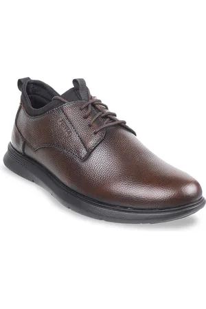 Metro Men Textured Leather Formal Derbys