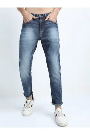 Ketch Men Blue Tapered Fit Heavy Fade Stretchable Jeans