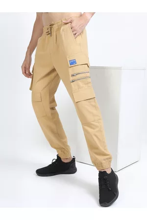 Ketch Men Beige Joggers Trousers