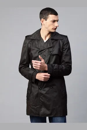 Pierre Carlo Men Solid Trench Coat