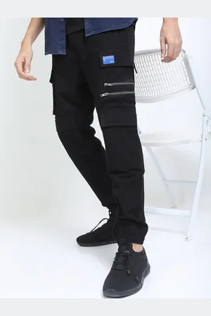 Ketch Men Black joggers Trousers