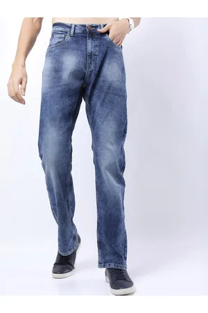 Ketch Men Blue Bootcut Mildly Distressed Heavy Fade Stretchable Jeans