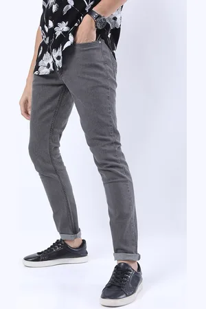 Ketch Men Grey Clean Look Slim Fit Heavy Fade Stretchable Jeans