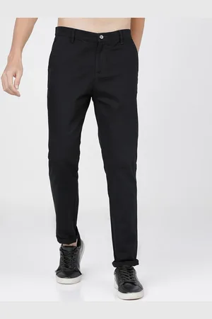 Ketch Men Black Slim Fit Cotton Chinos