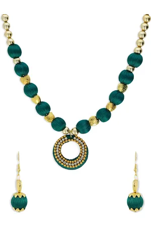 Akshara Clothing Girls Gold Plated Jewellery Set