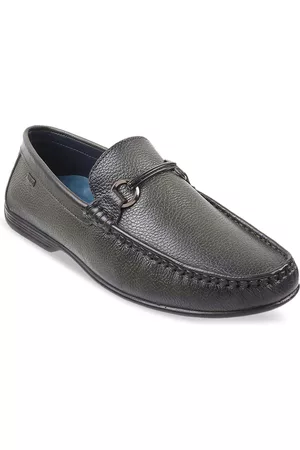 Metro Men Textured Leather Loafers