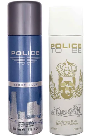 Police Men & Women Set of 2 Deodorants - Light Blue + To Be Queen - 200ml each