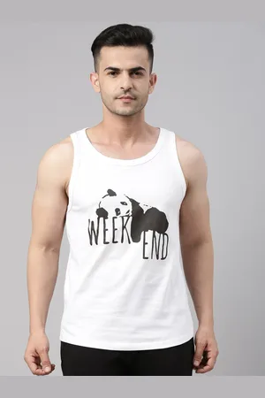Bushirt Men White Printed Pure Cotton T-shirt