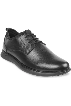 Metro Men Textured Leather Formal Derbys