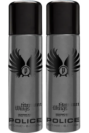 Police Men Set of 2 Titanium Wings Deodorant Body Spray - 200 ml Each