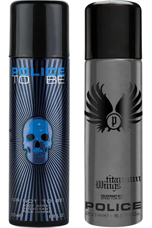 Police Men Set of 2 Wings Titanium and To Be Man Deo Combo Set 400 ml