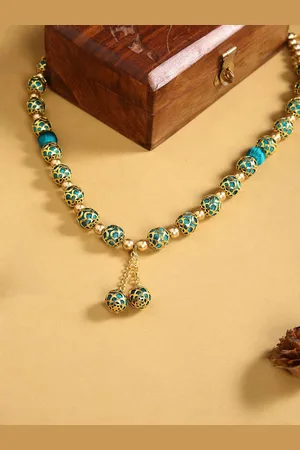 Akshara Clothing German Silver Brass-Plated Handcrafted Necklace