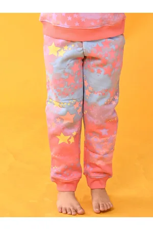 Anthrilo Girls Allover Printed Relaxed-Fit Joggers