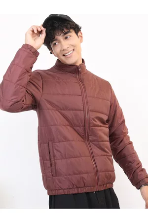 Ketch Men Red Solid Puffer Jacket