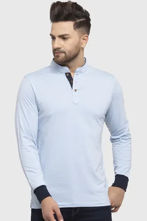Kalt Men Mandarin Collar T-shirt