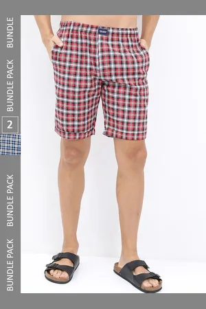 Highlander Men Pack of 2 Checked Lounge Shorts