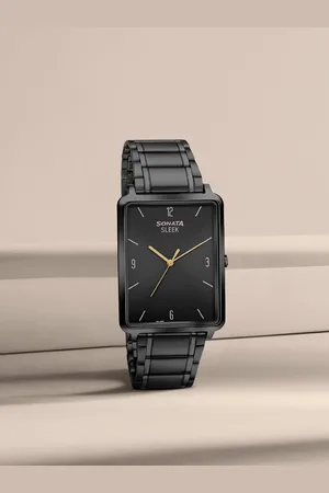 Sonata Men Black Analogue Watch