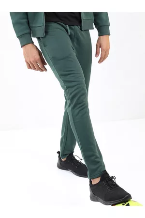Ketch Men Green Solid Track Pants
