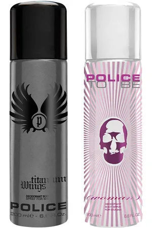Police Set of Men Titanium Wings & To Be Woman Deodorant Body Spray - 200 ml Each